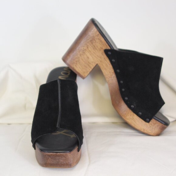 Sam Edelman Josslyn Suede Clog Wedge Sandals Size 9 Boho - Picture 8 of 8